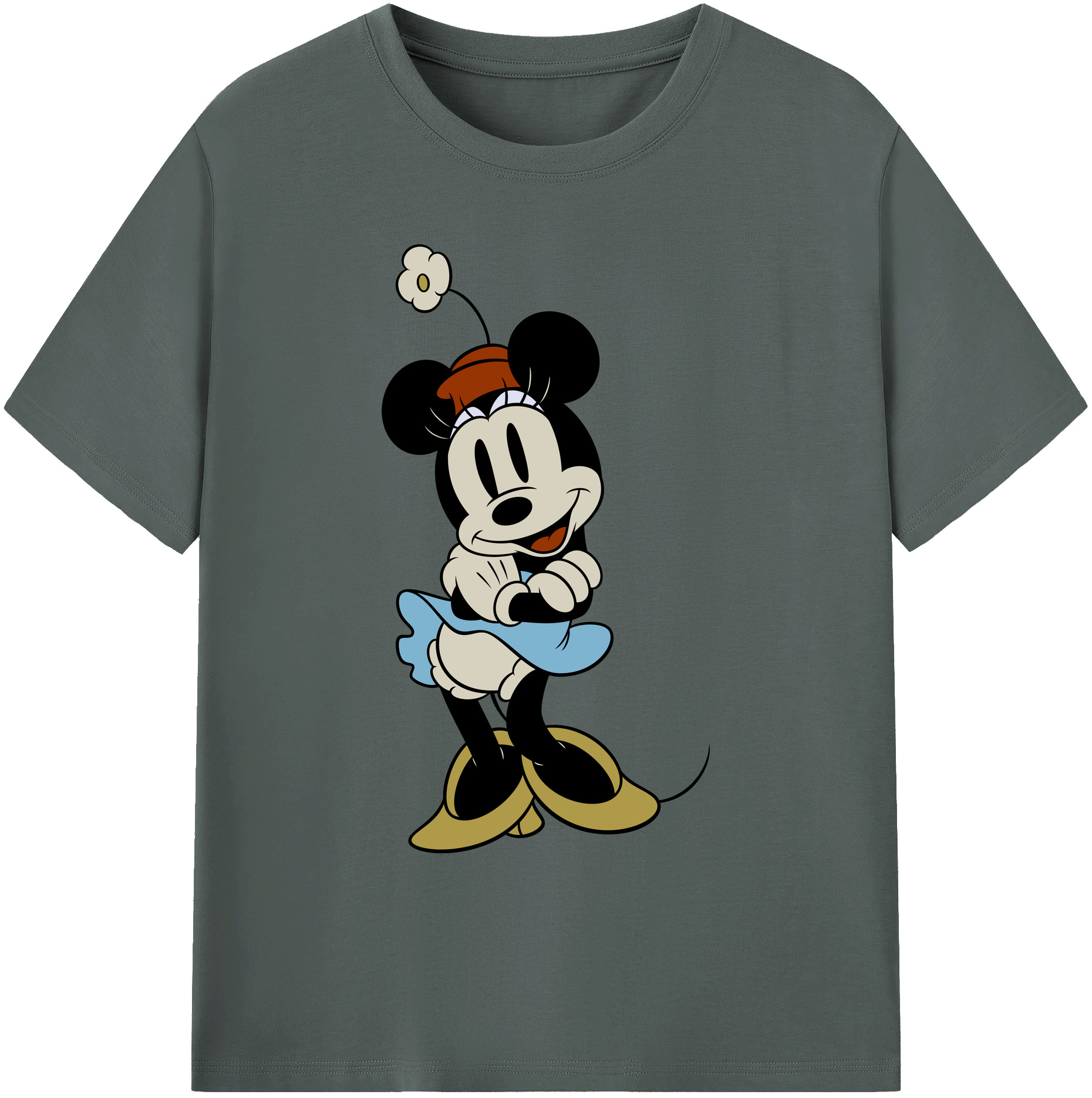 ミッキーマウス Mickey Mouse 綿100％ メンズ半袖Tシャツ｜肌触りやわらか＆通気性